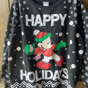 Disney Mickey Mouse Happy Holidays sweatshirt xl